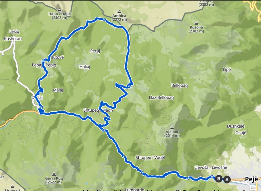 Panomaric Rugova Mountain Route